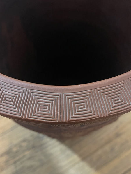 MCM Terracotta Umbrella Stand Asian 24T 10D slicer chip in base (in store pick up only)