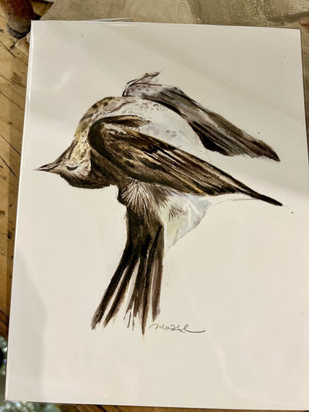 Original Watercolor Drawing by Mindy MacNeil 6"x8" FIRM