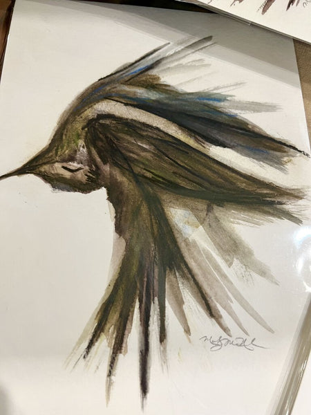 Original Watercolor Drawing by Mindy MacNeil 6"x8"