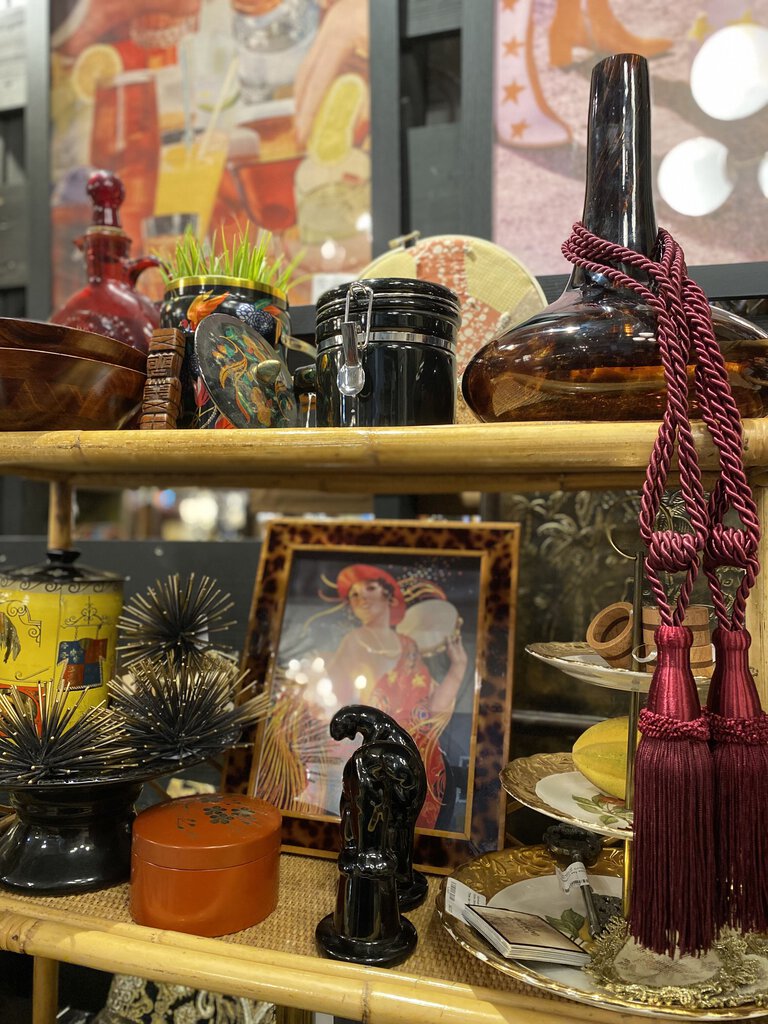 Pair of burgundy curtain tassels