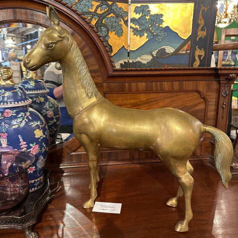 MCM VINTAGE BRASS HORSE 24X19