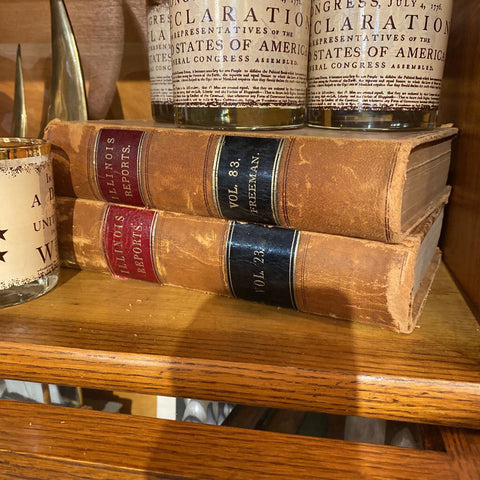 1876 Illinois Reports Leather Book