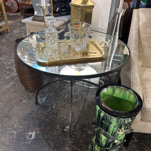 Iron table with mirrored top (IN STORE PICK UP ONLY)