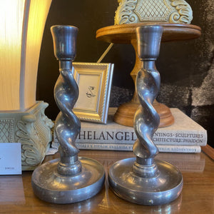 Arthur court 1987 pewter candlesticks