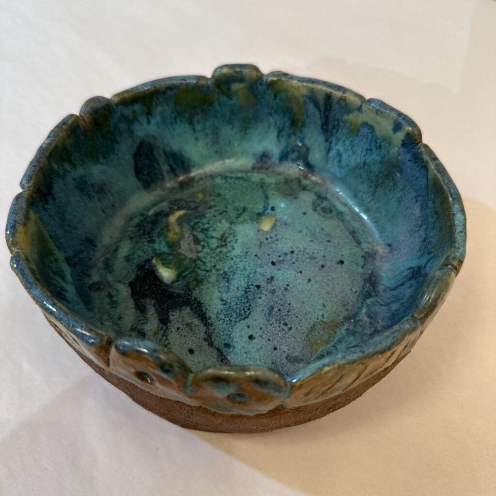 Blue pottery bowl