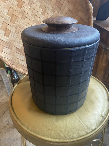 Mcm quilted leather ice bucket