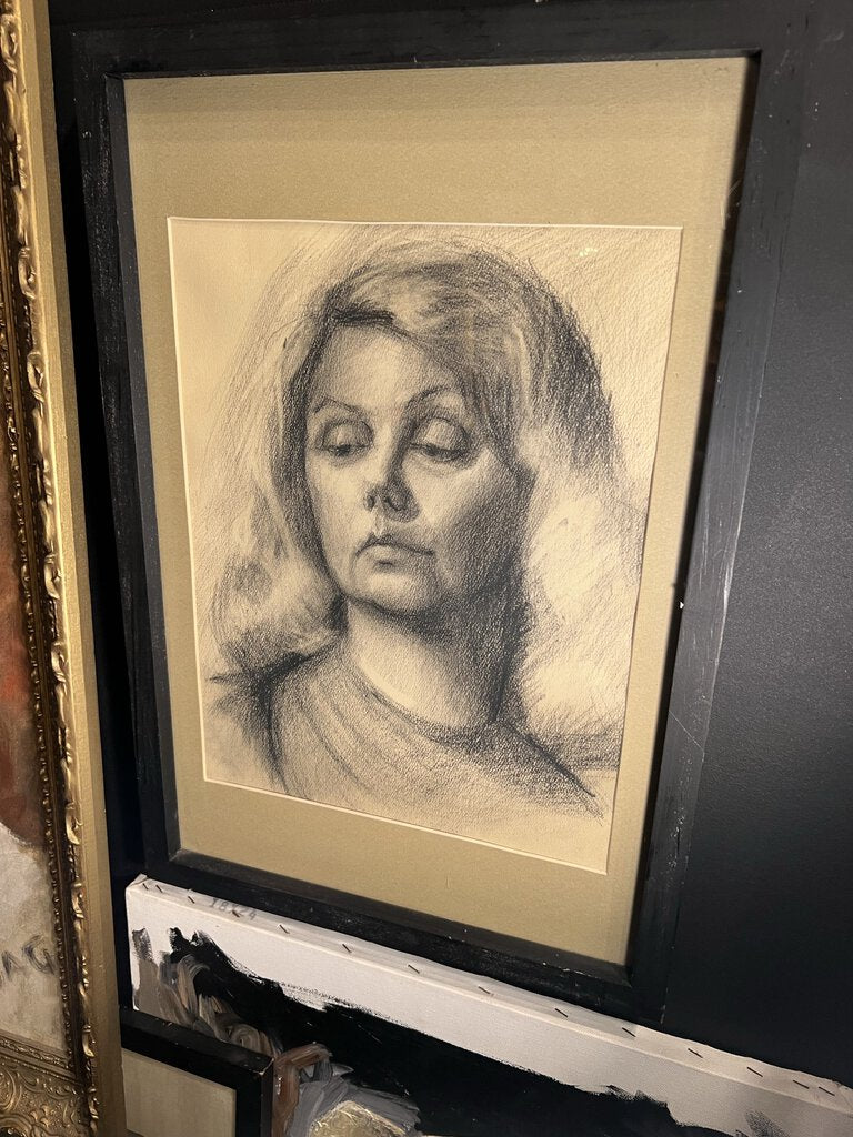 Charcoal Portrait Framed