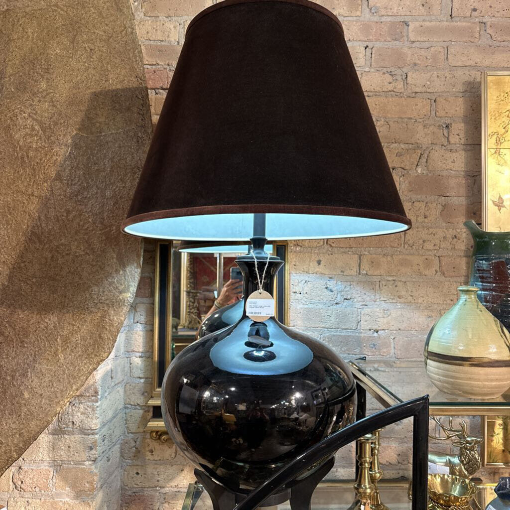 Post Modern Large Lamp with Original Velvet Shade (in store pick up only)