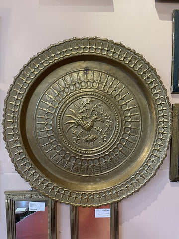 Hanging brass tray 26 diameter