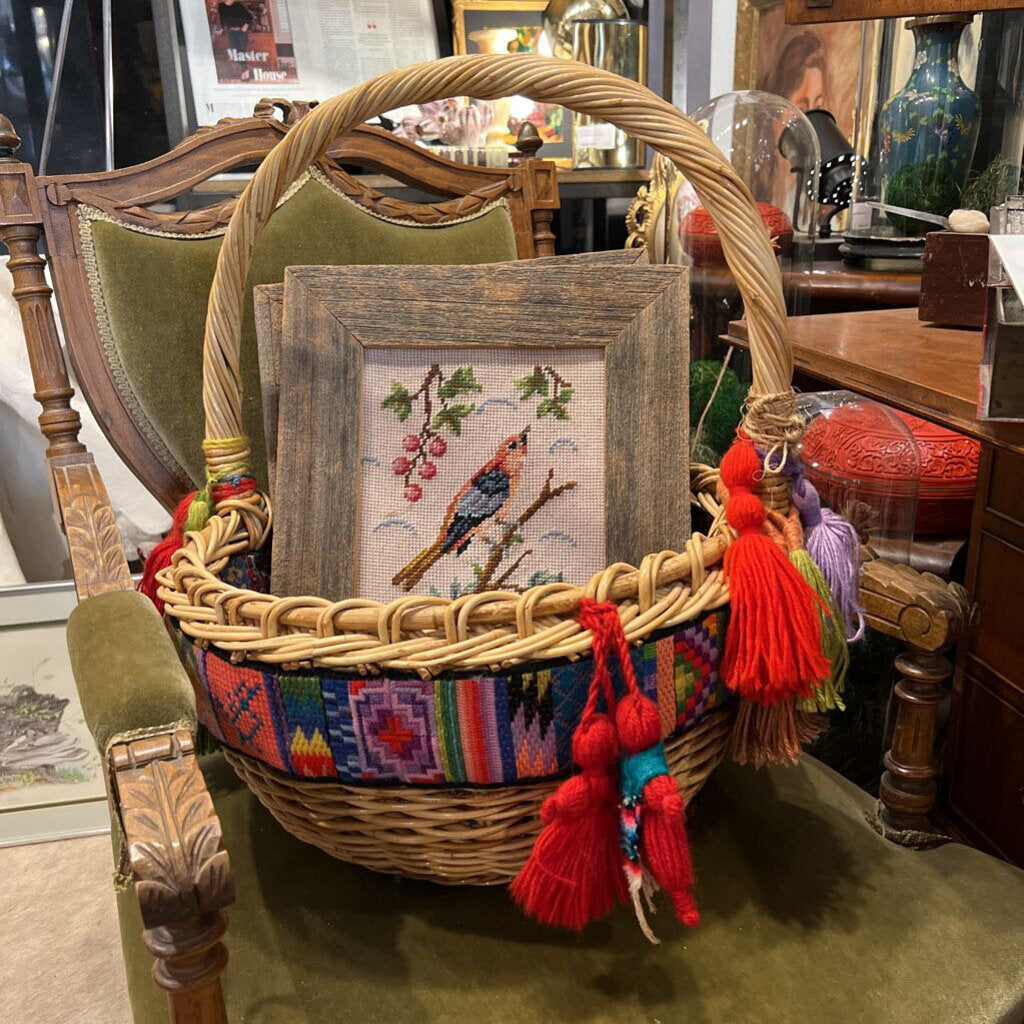 Handmade Needlepoint Basket