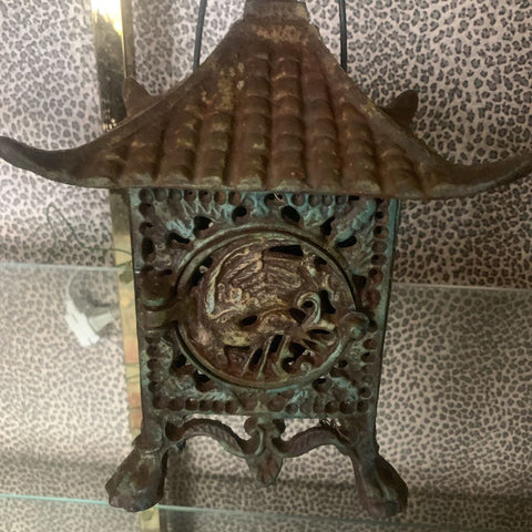 Vintage Cast Iron Pagoda Lantern