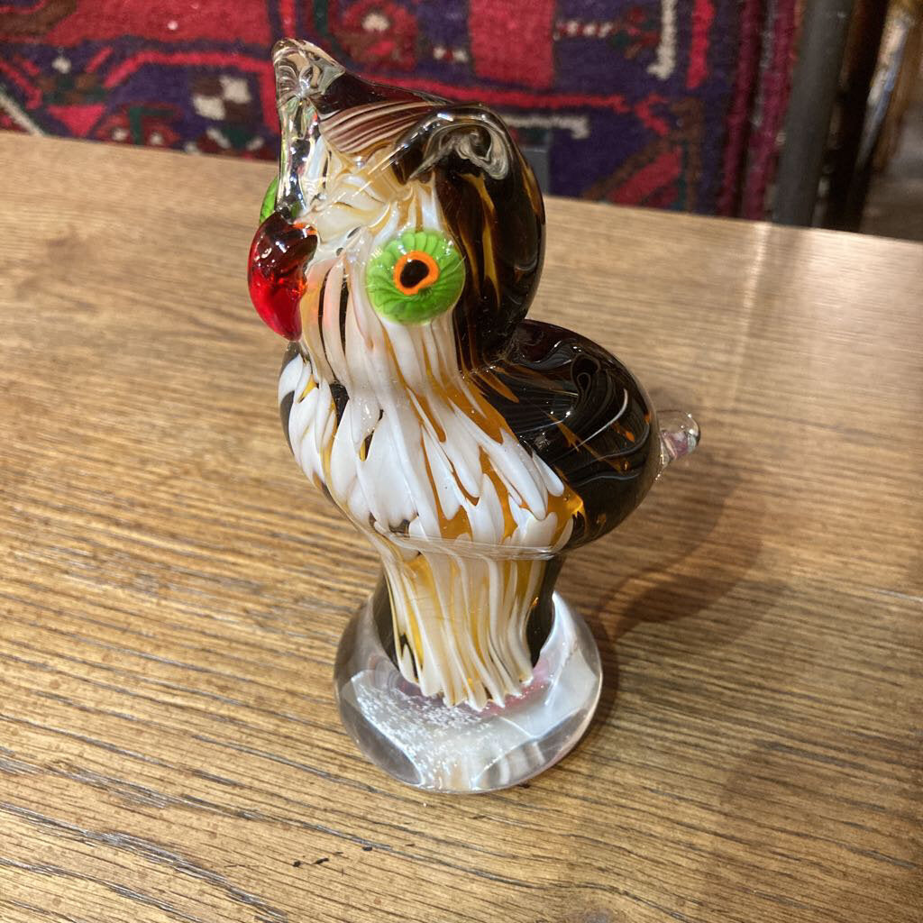 Vintage Murano Glass Owl (6.5"H, 3"w)