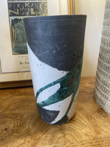 Handthrown ceramic signed vase