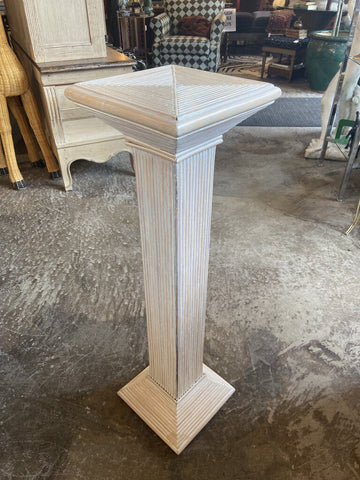 Vintage pencil reed pedestal -as found (IN STORE PICK UP ONLY)