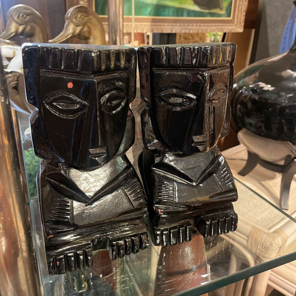 Black Alabaster Bookends