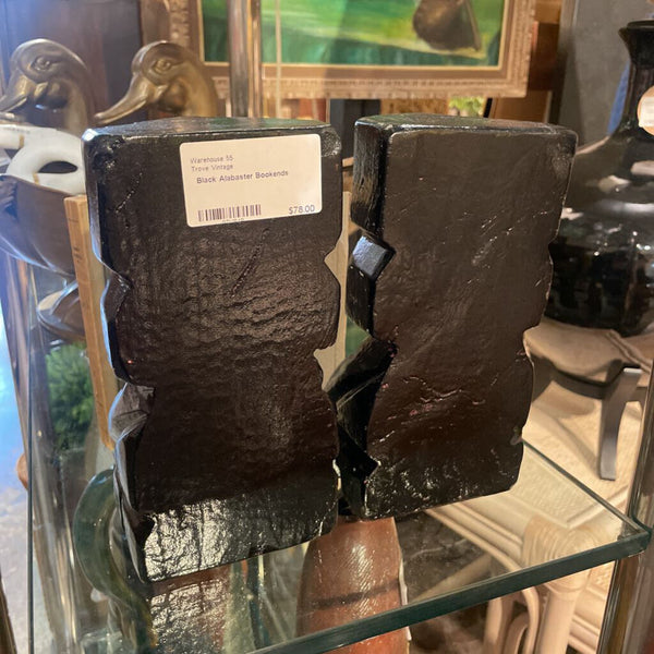 Black Alabaster Bookends