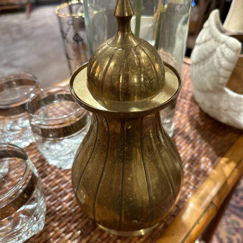 Brass vase/urn with lid