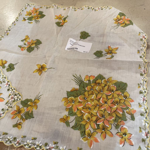 Vintage floral handkerchief