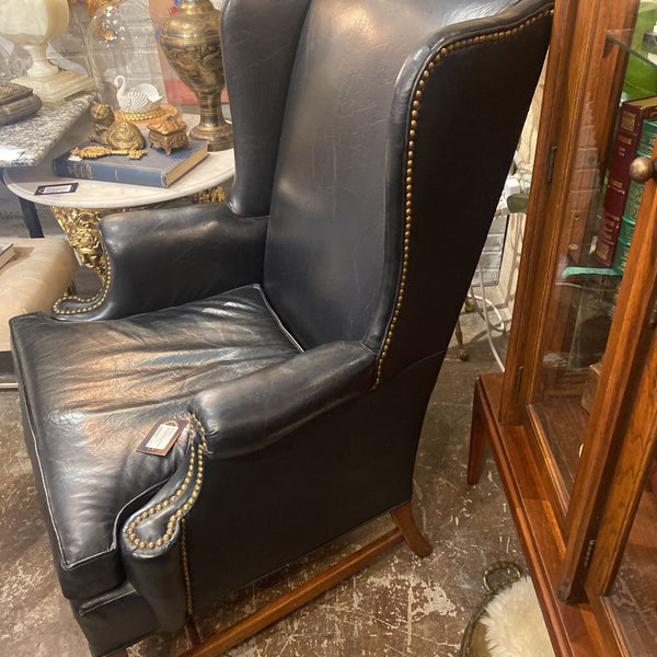 Black Leather Chair 31W 31D 43.5H IN STORE PICKUP ONLY