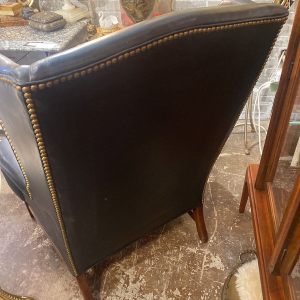 Black Leather Chair 31W 31D 43.5H IN STORE PICKUP ONLY