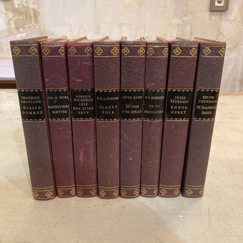 Set of 8 Antique Books from Denmark