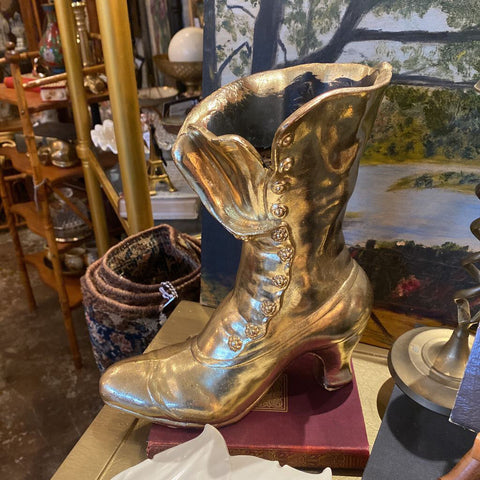 Brass Boot Vase