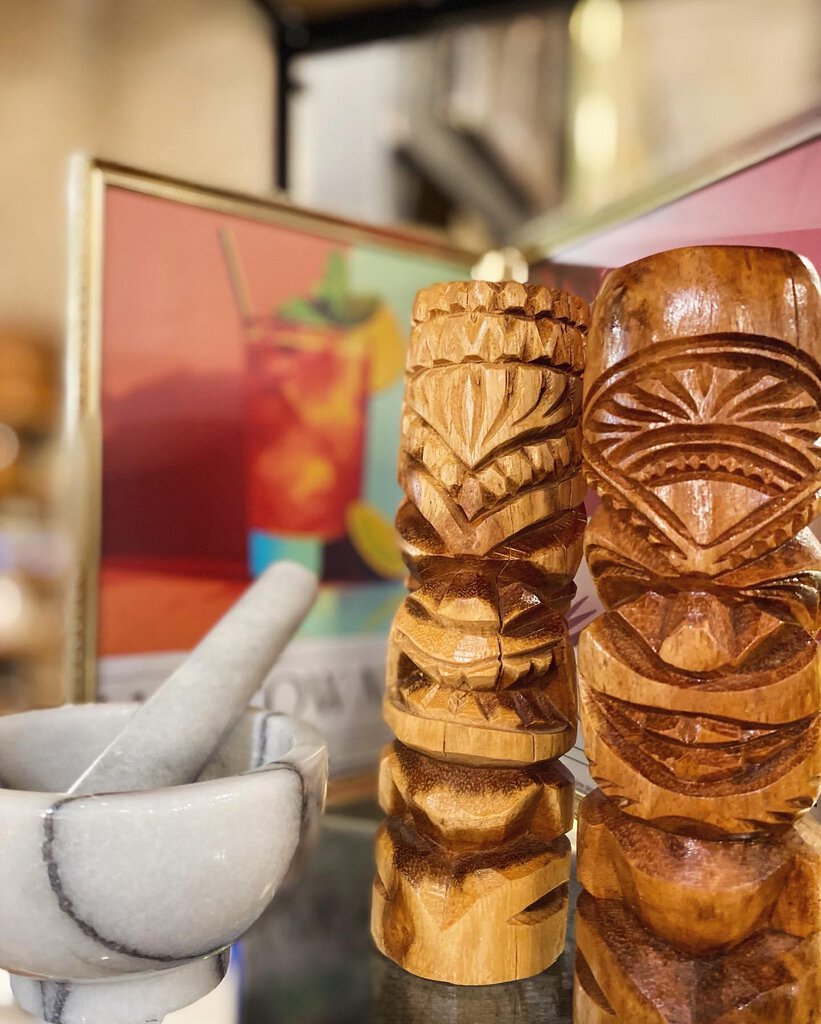 Tiki wood totem
