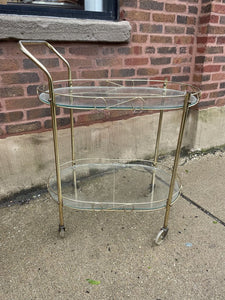 Vintage Brass bar cart (IN STORE PICK UP ONLY)