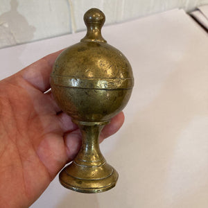 Antique brass finial (5.5 x 2.5 in)