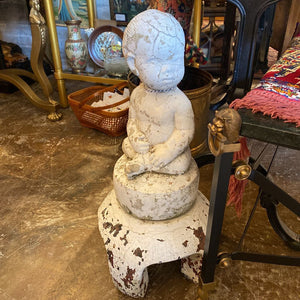 Concrete Buddha Baby and Pedestal IN STORE PICKUP ONLY
