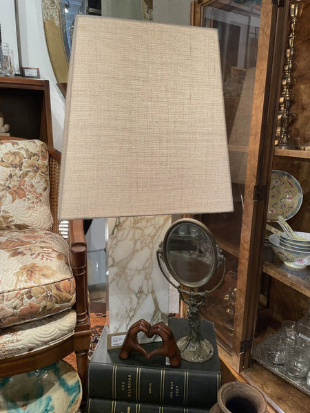 Marble lamp with shade (IN STORE PICK UP ONLY)