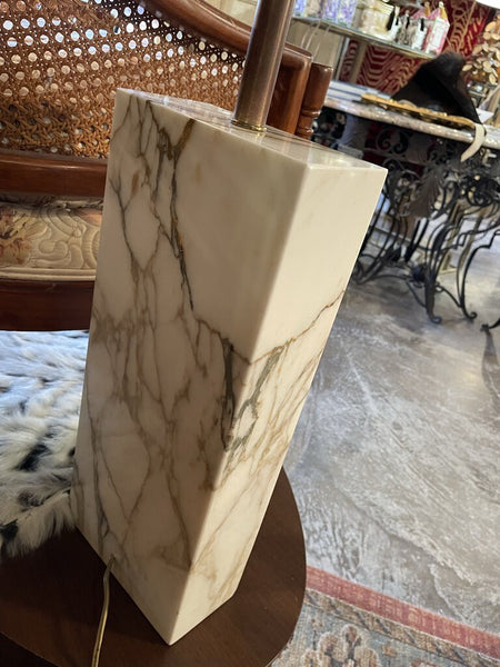 Marble lamp with shade (IN STORE PICK UP ONLY)