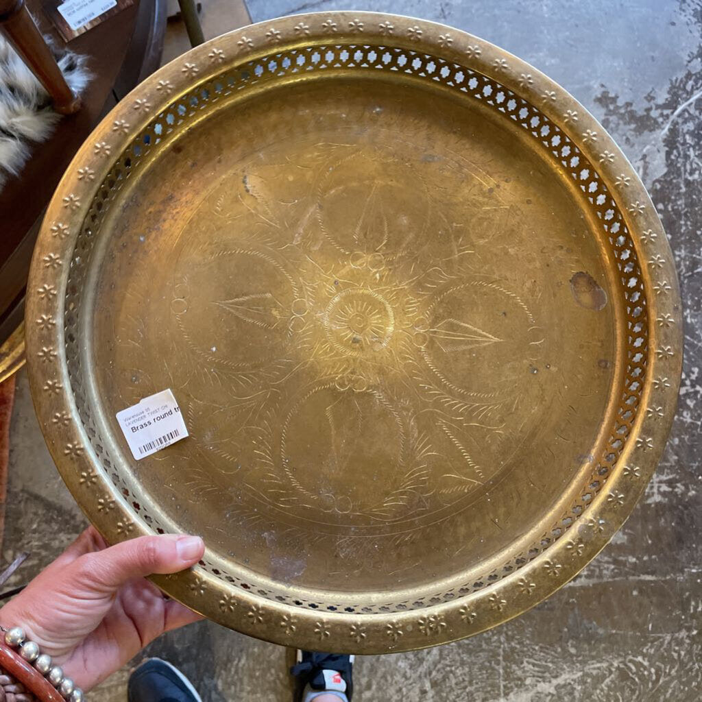 Brass round tray