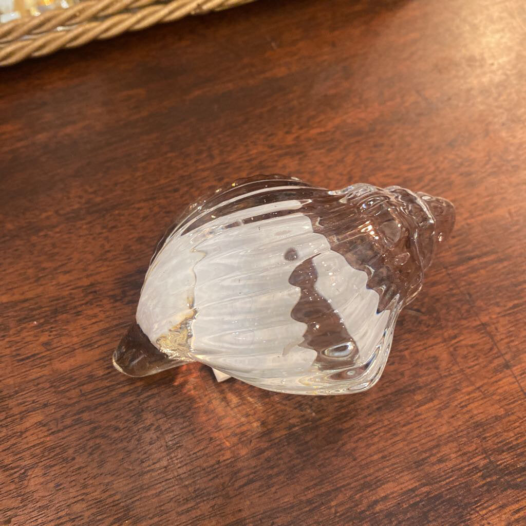 Glass Seashell Paperweight