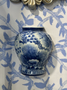 Maitland Smith Single Blue and White Porcelain Wall Sconce Vase #T001