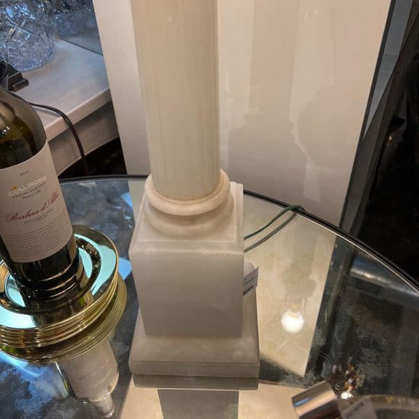 Vintage Alabaster column lamp (in store pick up only)