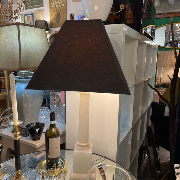 Vintage Alabaster column lamp (in store pick up only)