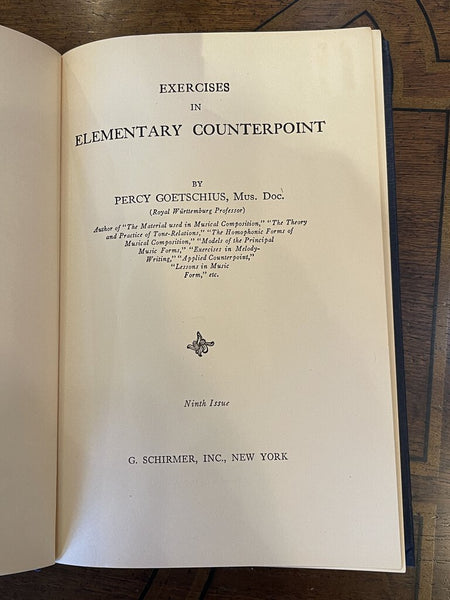 1910 Goetschius Music Bool