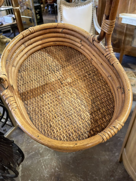 Pencil reed rattan basket 12x8