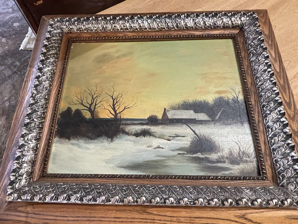 Vintage framed landscape art 18x16