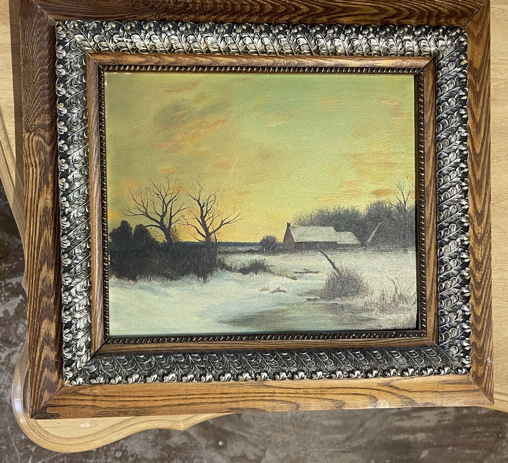 Vintage framed landscape art 18x16