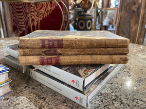 Set of 3 antique leather laws of Ohio books