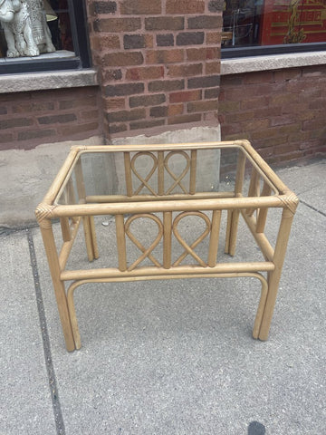 Vintage rattan side table -in store pick up only