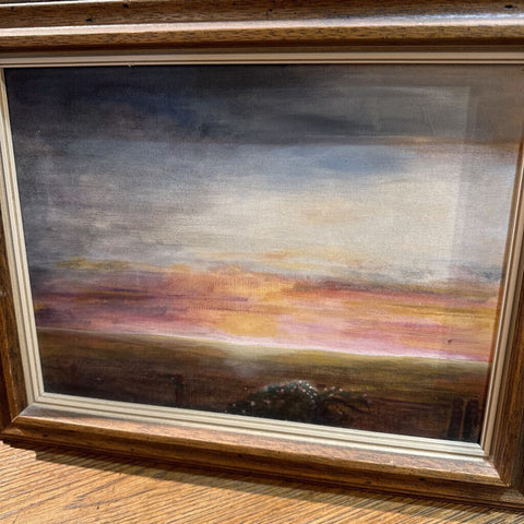 Original art oil painting Oklahoma Sunset 12x15
