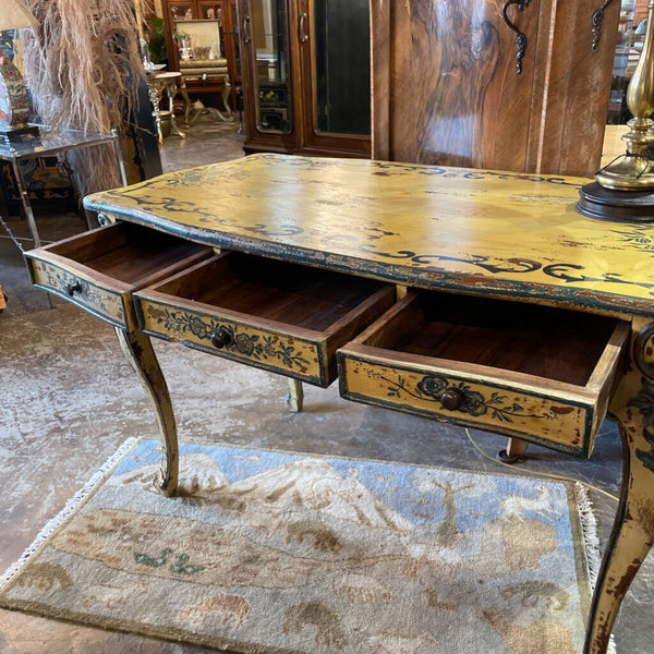 French Hand Painted Desk 48W 25D 30.5T Pickup Only