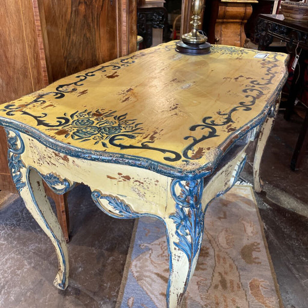 French Hand Painted Desk 48W 25D 30.5T Pickup Only