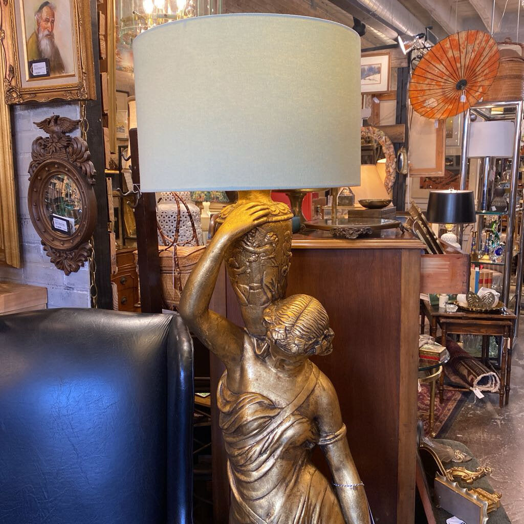 Gold Lady at the Well Floor Lamp 66H 17W IN STORE PICKUP ONLY