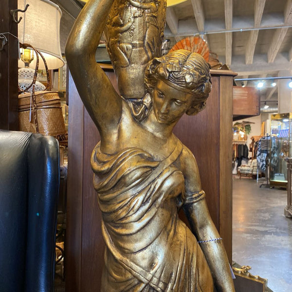 Gold Lady at the Well Floor Lamp 66H 17W IN STORE PICKUP ONLY