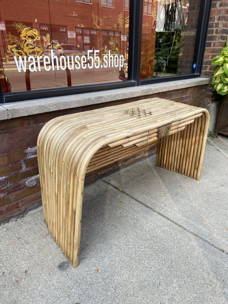 Bamboo Waterfall Console Table 48L 17D 27H IN STORE PICKUP ONLY