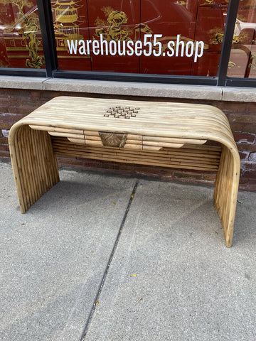 Bamboo Waterfall Console Table 48L 17D 27H IN STORE PICKUP ONLY